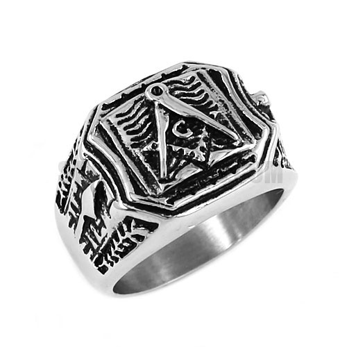 Freemason Masonic Ring Stainless Steel Jewelry Masonic Ring SWR0638 - Click Image to Close